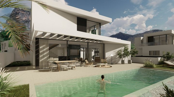 Fantastische und großzügige Villen mit 4 Schlafzimmern, 4 Bädern, Gäste-WC, Garage, Privatpool und Meerblick
