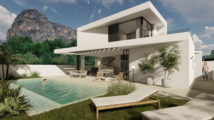 Fantastische und großzügige Villen mit 4 Schlafzimmern, 4 Bädern, Gäste-WC, Garage, Privatpool und Meerblick