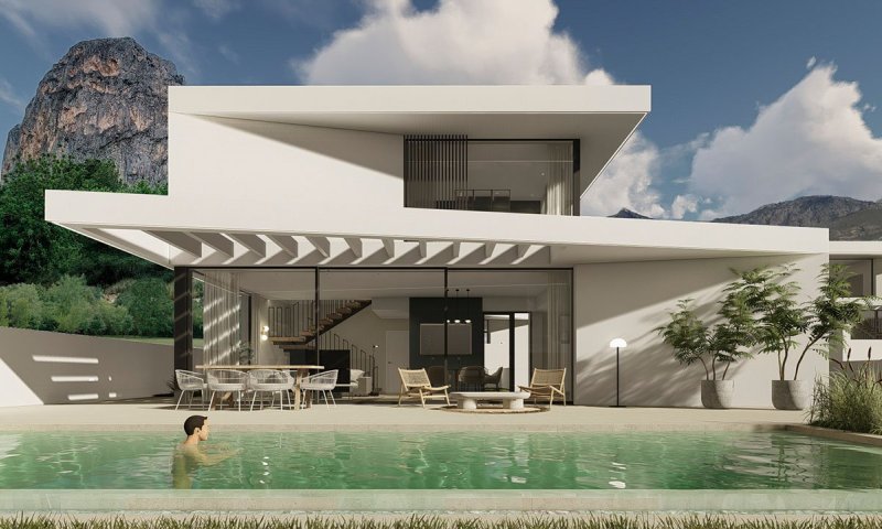 Fantastische und großzügige Villen mit 4 Schlafzimmern, 4 Bädern, Gäste-WC, Garage, Privatpool und Meerblick