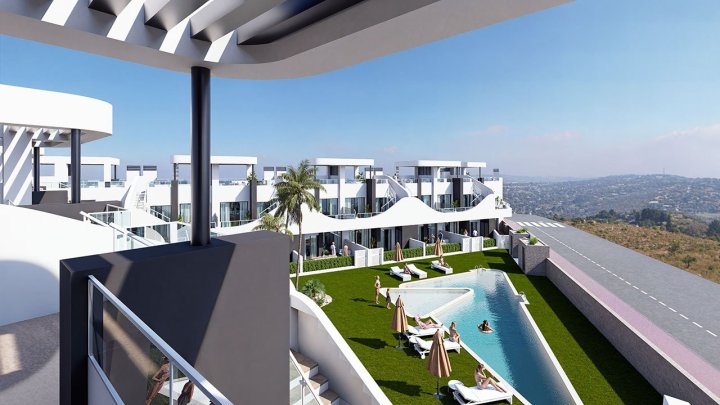 Obergeschoss-Wohnungen mit 3 Schlafzimmern, 2 Bädern, Dachterrasse, Kfz-Stellplatz und Gemeinschaftspool