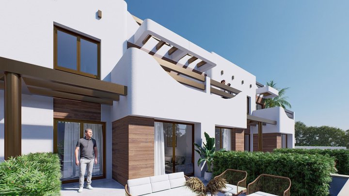 Erdgeschoss-Wohnungen mit 2 Schlafzimmern, 2 Bädern, Tiefgaragenstellplatz und Gemeinschaftspool nur 200 m vom Strand