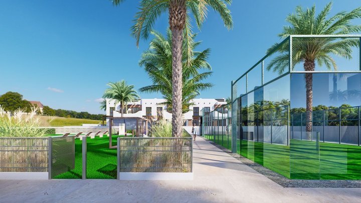 Obergeschoss-Wohnungen mit 2 Schlafzimmern, 2 Bädern, Dachterrasse, Tiefgaragenstellplatz und Gemeinschaftspool nur 200 m vom Strand