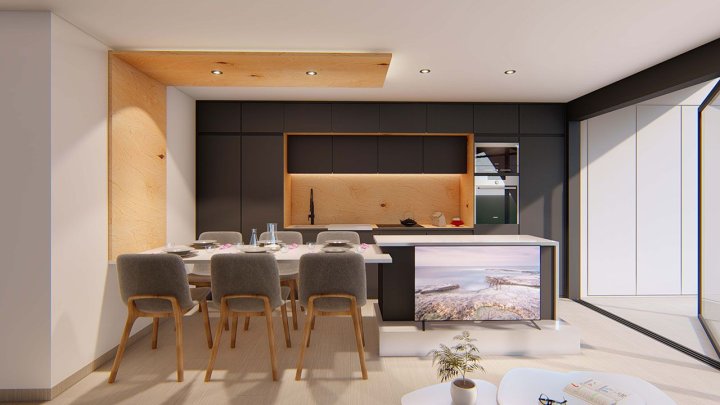 Fantastische Erdgeschoss-Wohnungen mit Meerblick und Privatpool in wunderschöner Anlage mit beheiztem Innenpool und Sauna