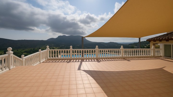 Villa in La Sella mit 4 Schlafzimmern, 4 Bädern, Touristenlizenz sowie Golf- und Meerblick