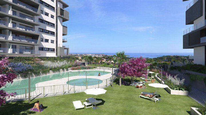 Fantastische Wohnungen mit 2 Schlafzimmern, 2 Bädern, Meerblick, Gemeinschaftspools, Sauna und vielem mehr nur 900 m vom Strand