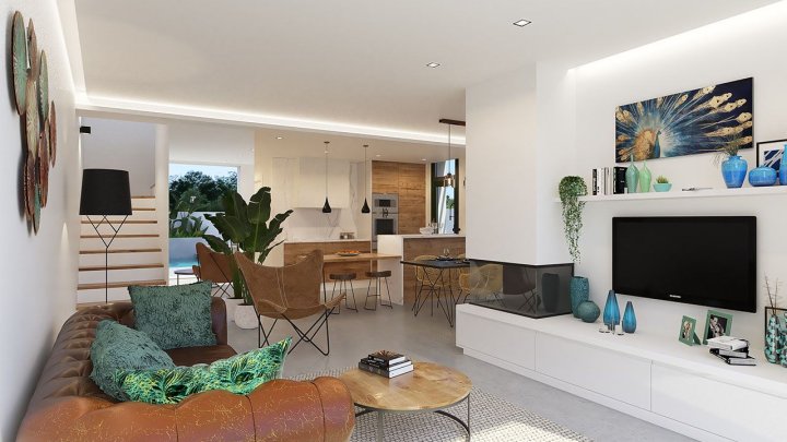 Großzügige Doppelhaushälften in modernem Design mit 3 Schlafzimmern und Privatpool