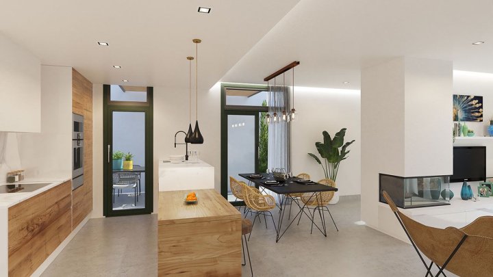 Großzügige Doppelhaushälften in modernem Design mit 3 Schlafzimmern und Privatpool