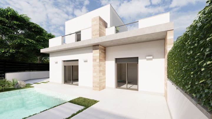 Moderne Villen mit 3 Schlafzimmern, 3 Bädern, Dachterrasse und Privatpool