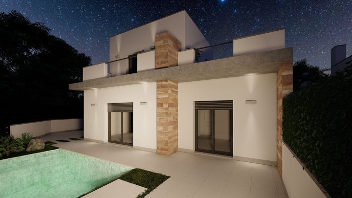 Moderne Villen mit 3 Schlafzimmern, 3 Bädern, Dachterrasse und Privatpool